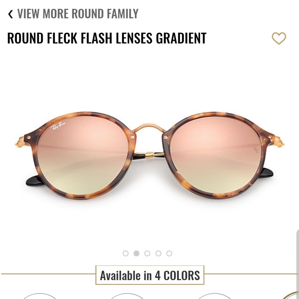 Ray-Ban Round Fleck Copper Gradient Flash